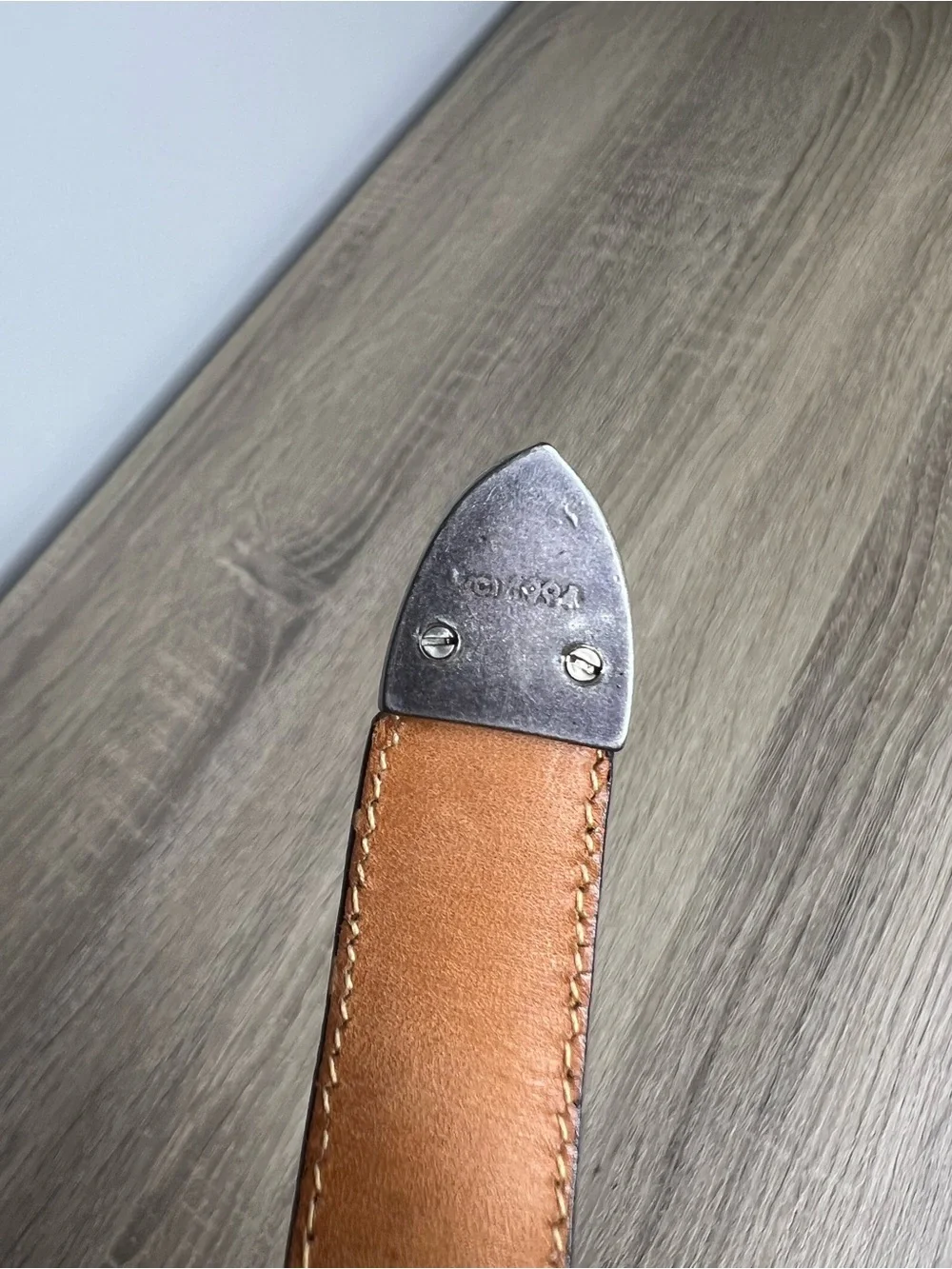 Vintage Brighton Croc Embossed Leather Accent Belt Women’s Small Western Boho